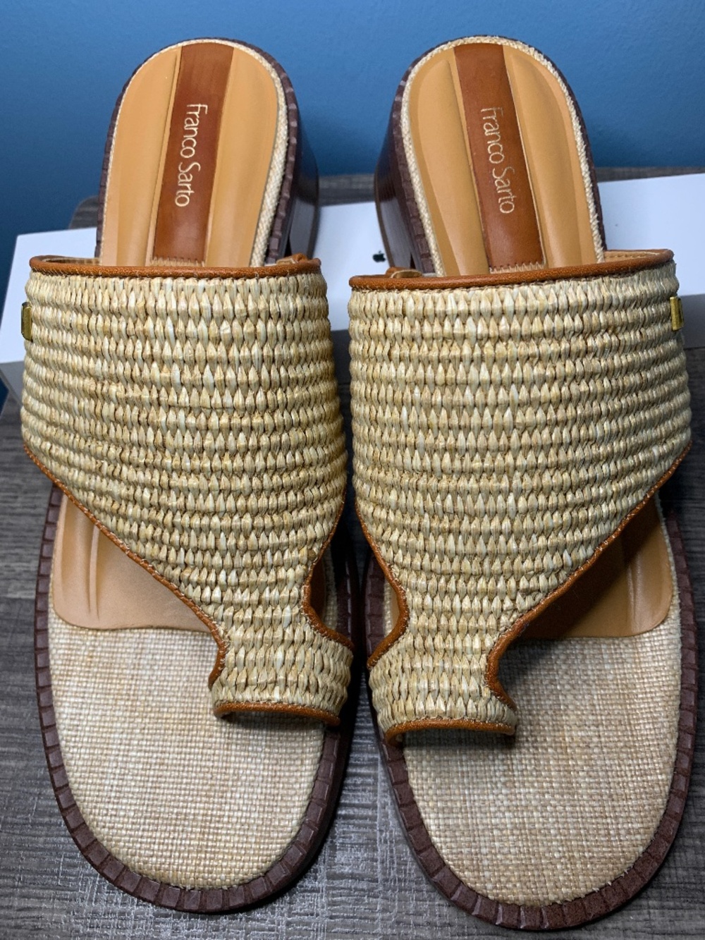 Franco Sarto Sia raffia look sandal